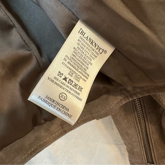 BLANK NYC Suede Moto Jacket in Sand Stoner XS - Picture 6 of 7